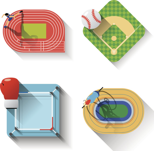 体育领域插图图标集图片下载
