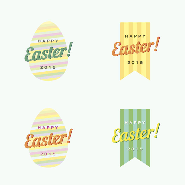 复活节快乐矢量模板图片下载