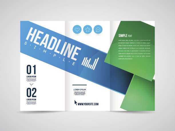 三折宣传册模板素材图片