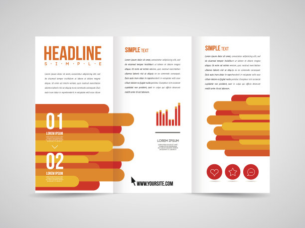 三折宣传册模板素材图片