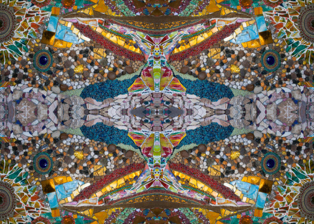 彩色岩石和珠瓦背景图片下载