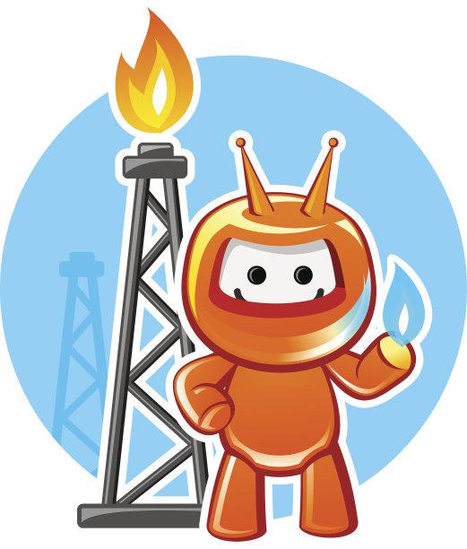 天然气产业吉祥物图片下载