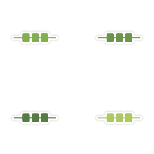 装配现实的贴纸设计在纸烤肉串图片下载