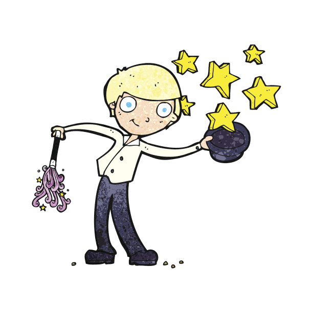 戴大礼帽的卡通人物图片下载