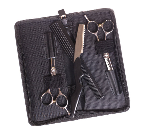 专业的美发师工具孤立的白股形象图片下载