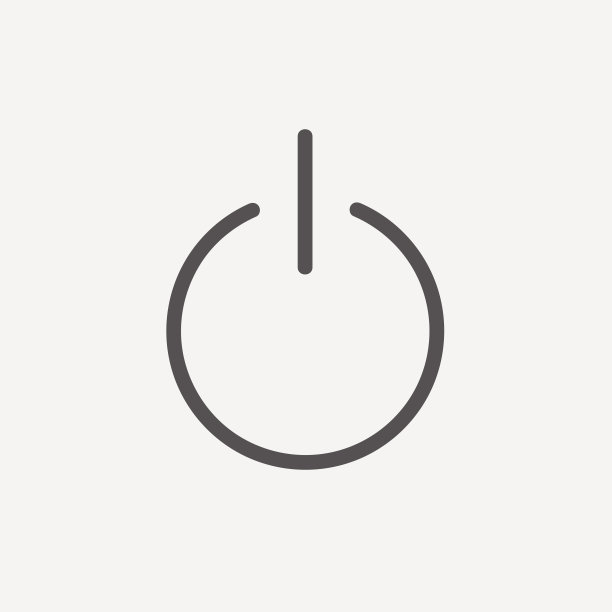 电源按钮细线图标图片下载