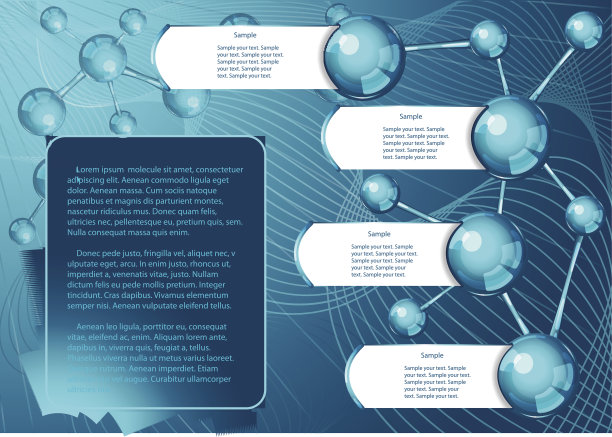 蓝色分子结构，第3页图片下载