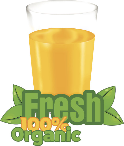 新鲜100%有机果汁图片下载