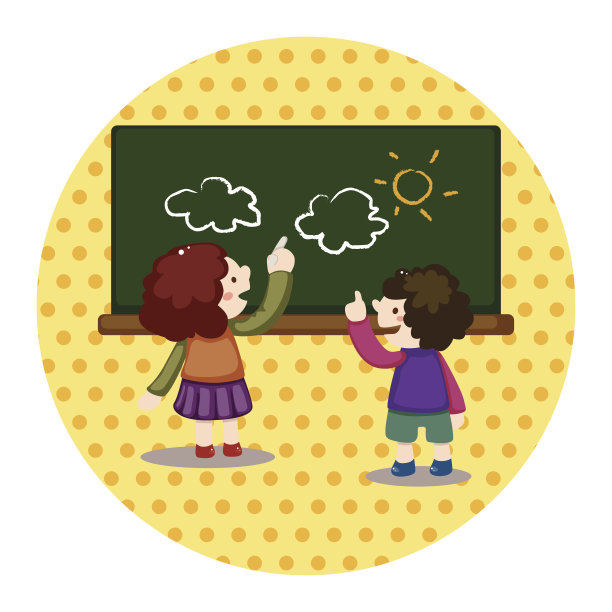 学生卡通主题元素图片下载