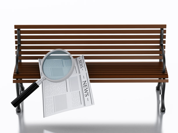 3d报纸与放大镜。找工作的概念图片下载
