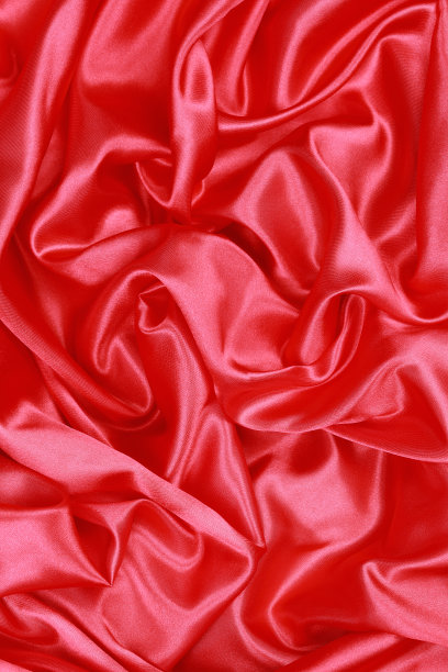 红色丝绸布料的抽象背景图片下载