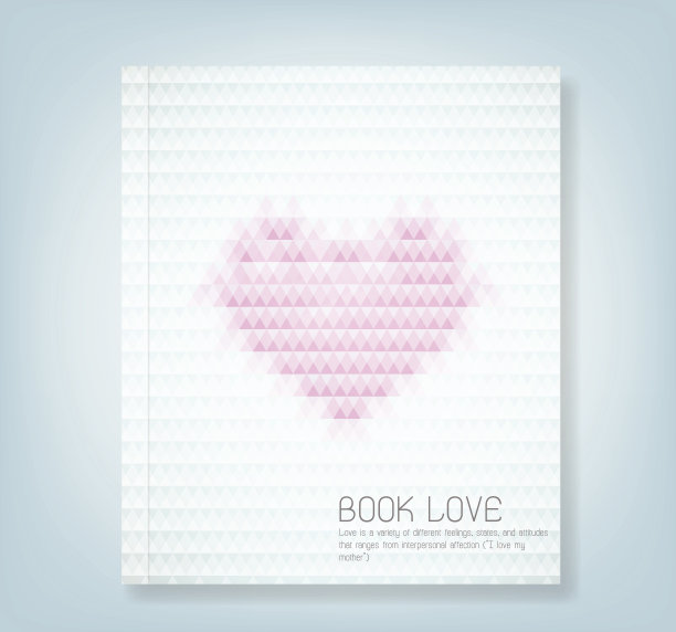 心抽象背景三角形模板书。向量图片下载