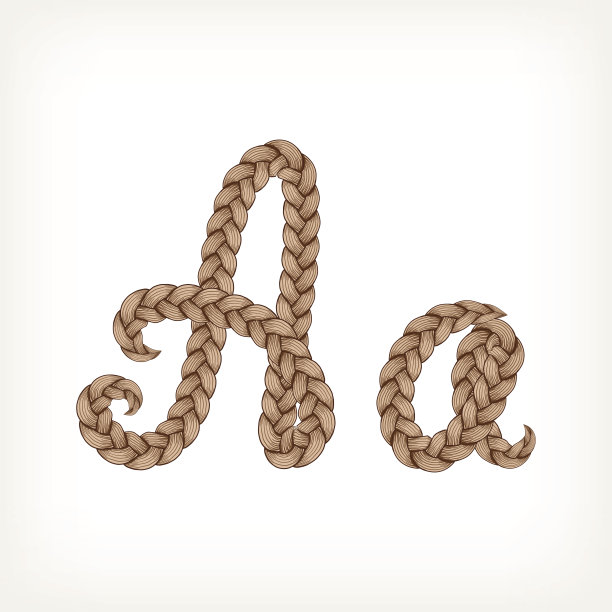 辫子的头发字体图片下载