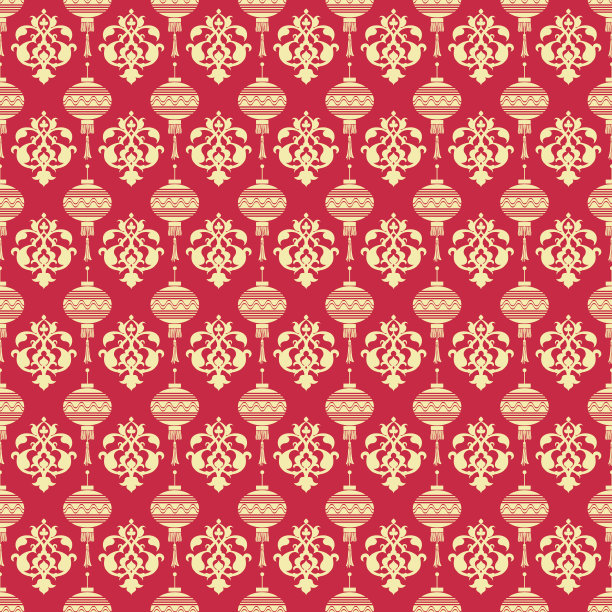 复古墙纸中国新年素材图片