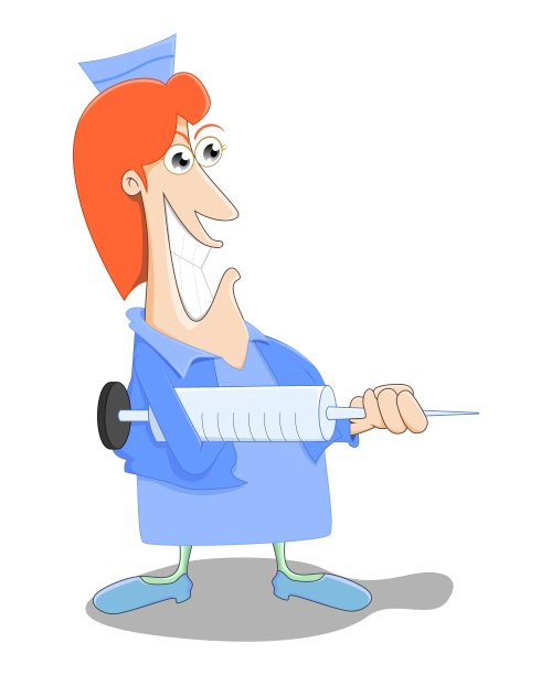 护士拿着一个大注射器图片下载