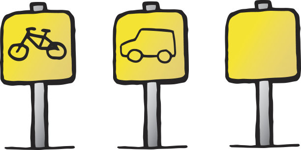 黄色标志图标图片下载