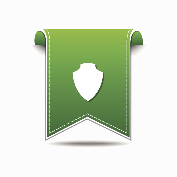 盾牌绿色矢量图标设计图片下载