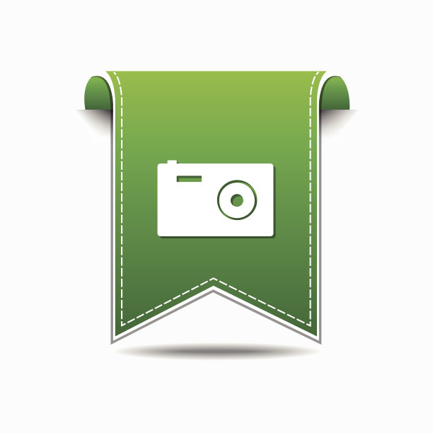 相机绿色矢量图标设计图片下载