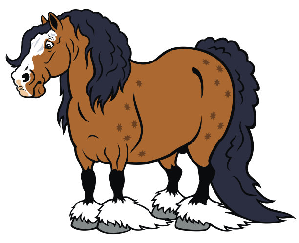 卡通沉重的马图片下载