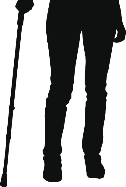 女性脚的矢量剪影。图片下载