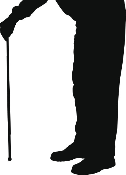 男性脚的矢量轮廓。图片下载