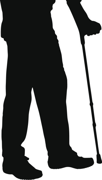 男性脚的矢量轮廓。图片下载