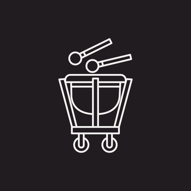 鼓线条图标图片下载