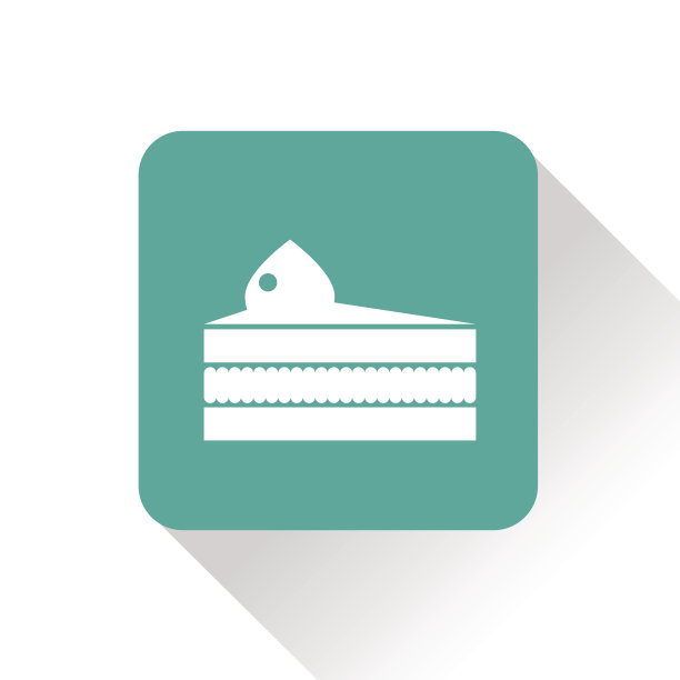 矢量块蛋糕图标。食物图标。Eps10图片下载