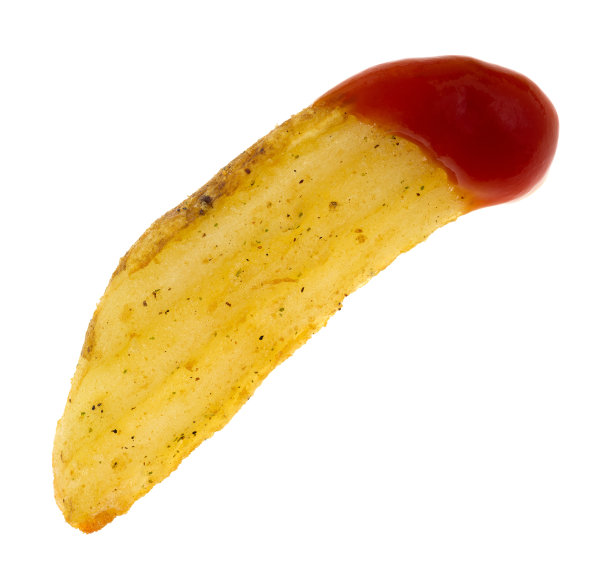 用蕃茄酱煮熟的马铃薯角图片下载