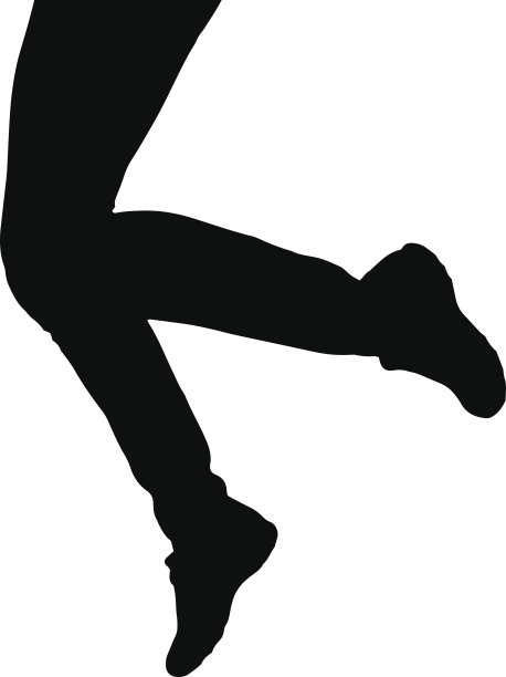 女性脚的矢量剪影。图片下载