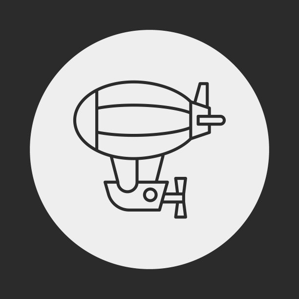飞艇线条图标图片下载