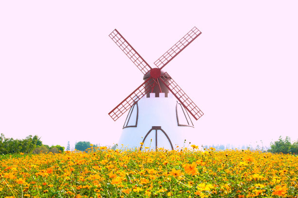 风车在花园图片下载