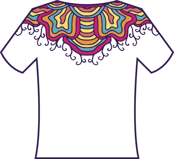 套彩色空白与涂鸦装饰。矢量图图片下载