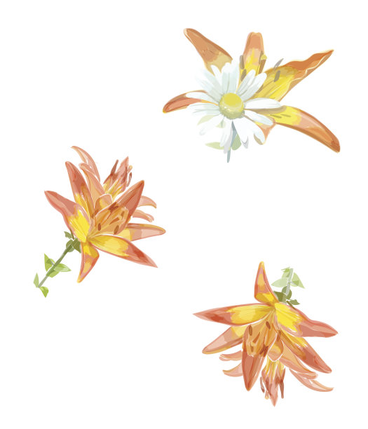 花花水彩无缝图案。向量图片下载