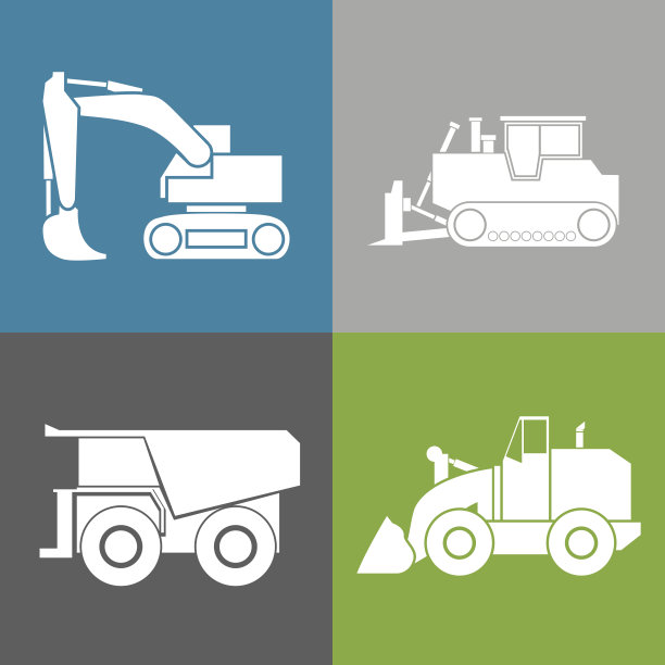 拖拉机、挖掘机、推土机、履带机组、轮式、连续履带图片下载