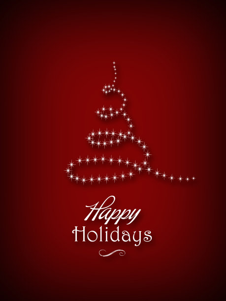 圣诞树贺卡图片下载