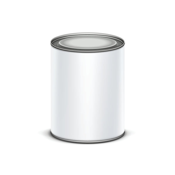 白色罐头包装容器为茶或咖啡矢量插图图片下载
