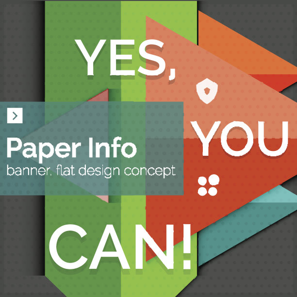 平面设计方形横幅与口号图片下载