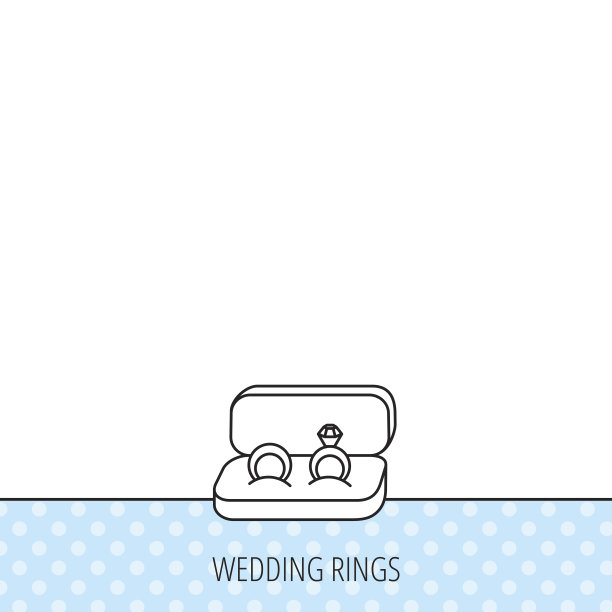 结婚戒指图标。珠宝与钻石标志。图片下载