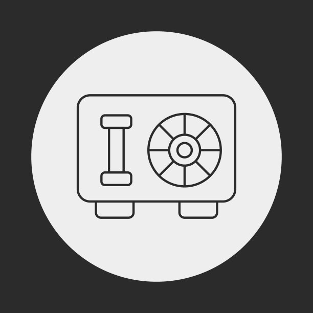 保险箱线条图标图片下载