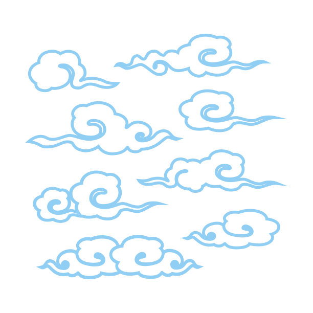 中国云风格素材图片