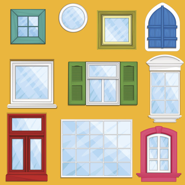 向量窗集图片下载