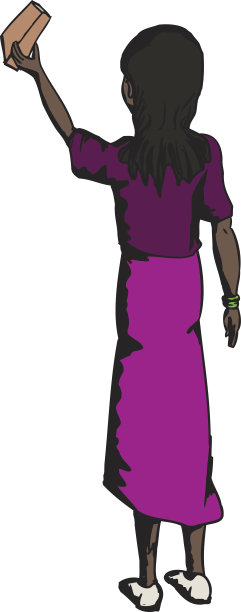 紫色的女人拿着一本书图片下载