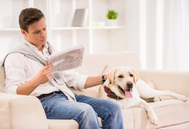 带狗的年轻人图片下载