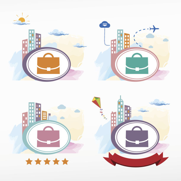 案例图标城市背景。图片下载