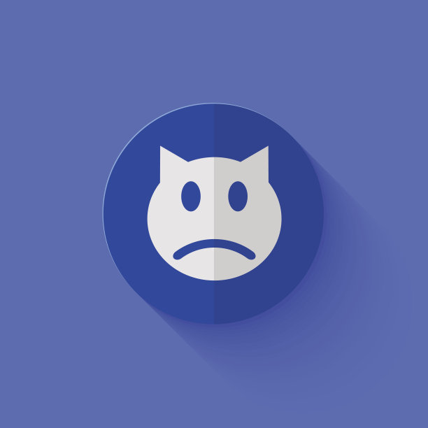 向量现代平面蓝色圆形图标。图片下载