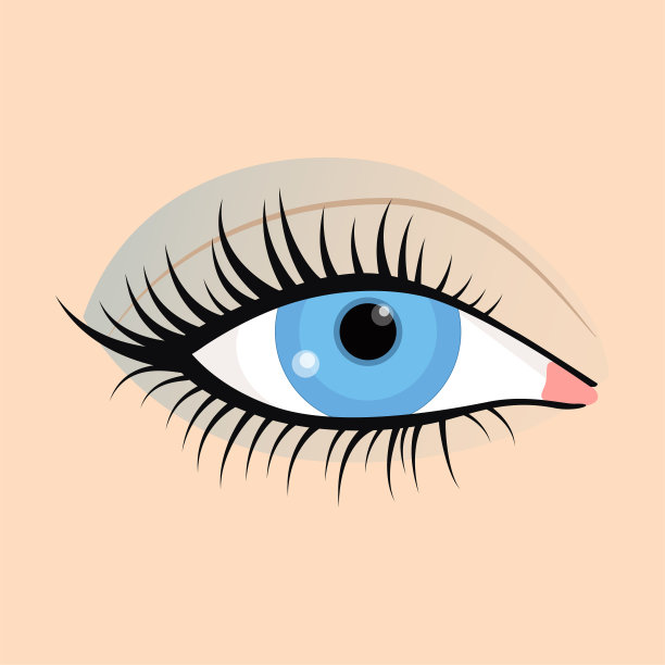 睁开女性眼睛的形象与美丽的时尚化妆图片下载