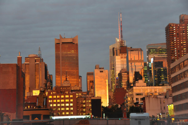 美国纽约的日落图片下载