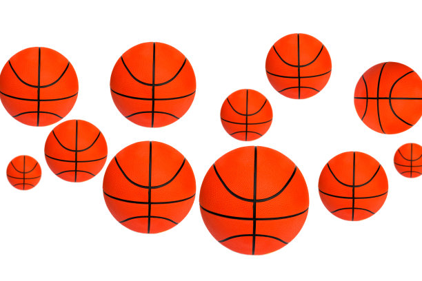 白色背景上的篮球图片下载