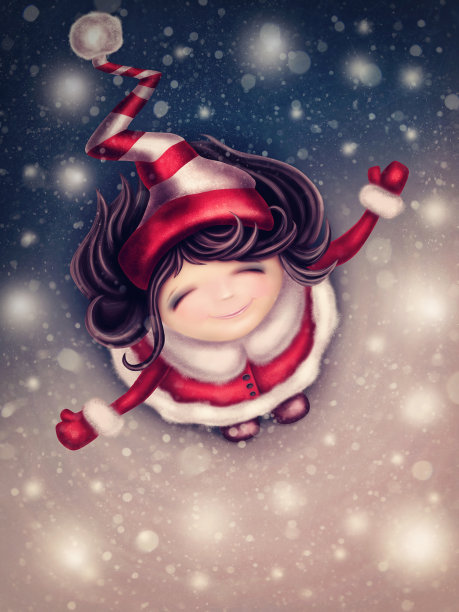 冬天的童话的女孩图片下载